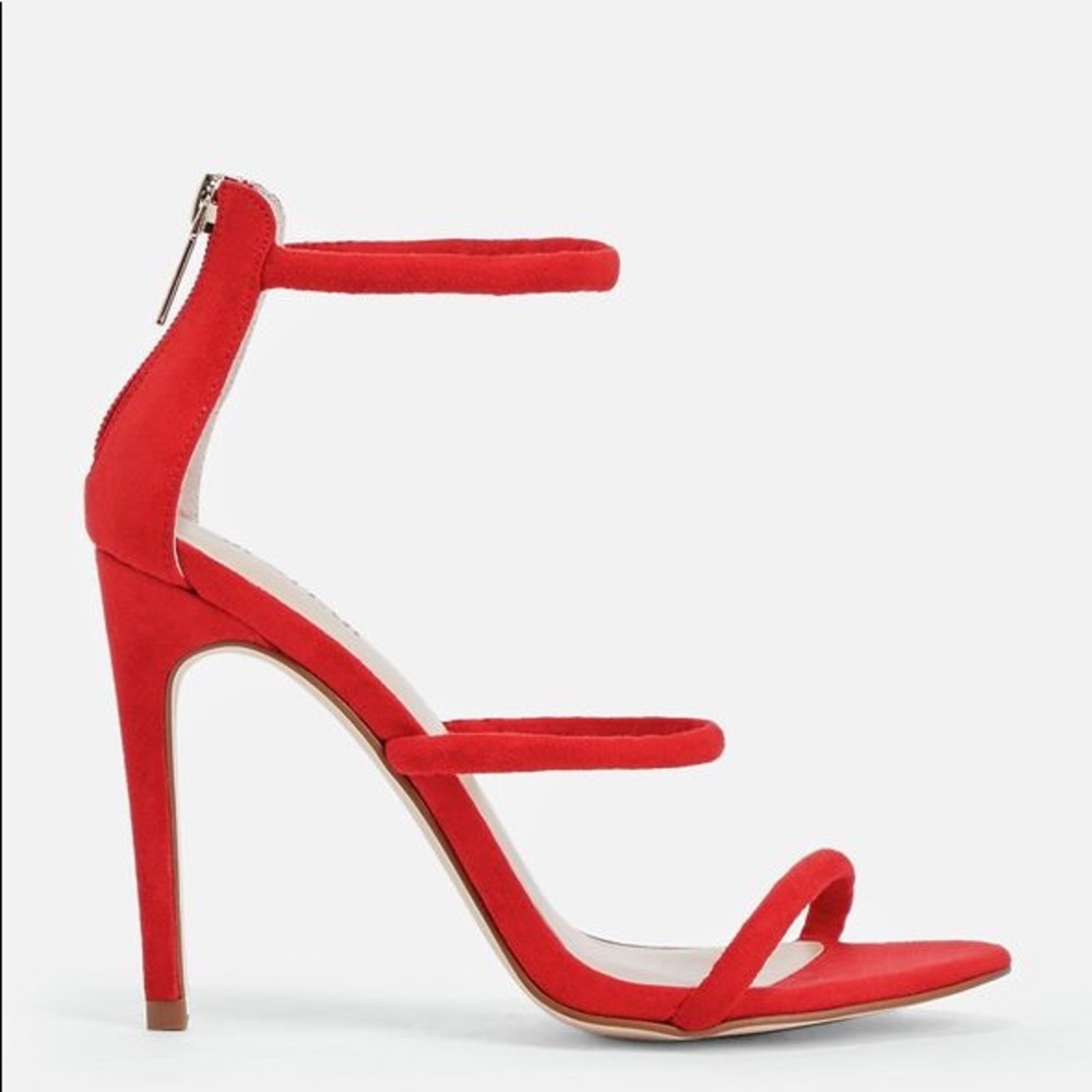 JustFab Red Dress Sandals Straps New Size 6